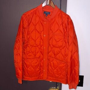 Polo by Ralph Lauren Men's Orange Quilted Jacket